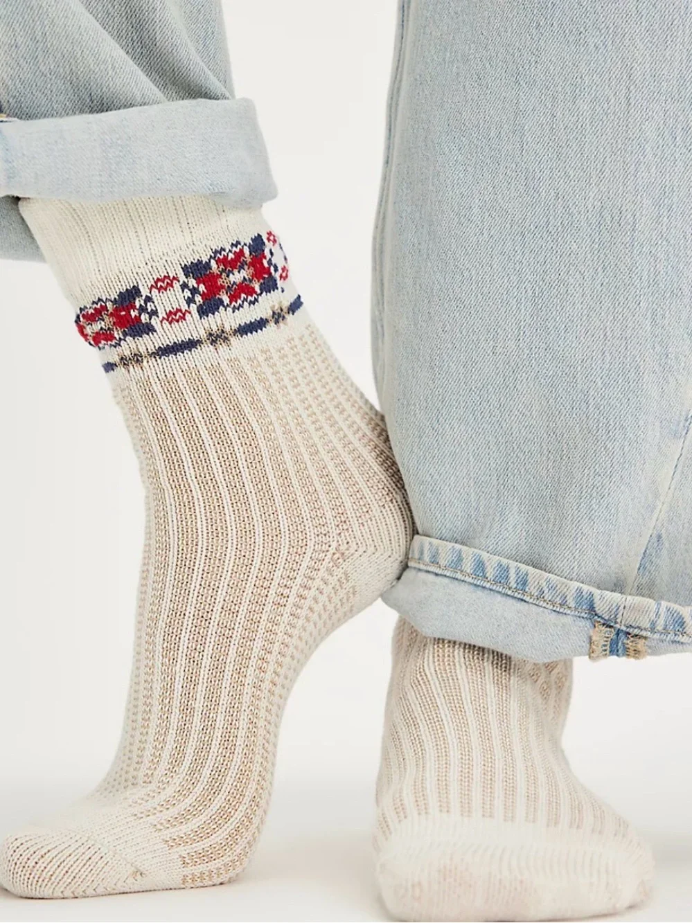 Free People Mosaic Socks. NWT. Ivory